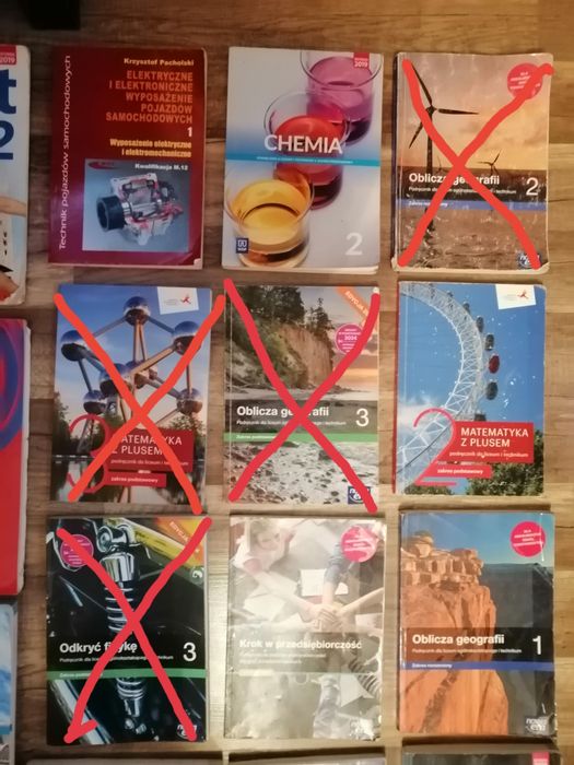 Podręczniki do szkoły średniej: klasa 1/2/3/4.