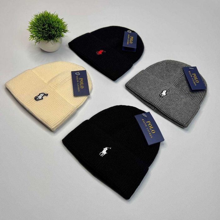 Шапка Polo Ralph Lauren , Шапка Поло чорна, сіра, бежева