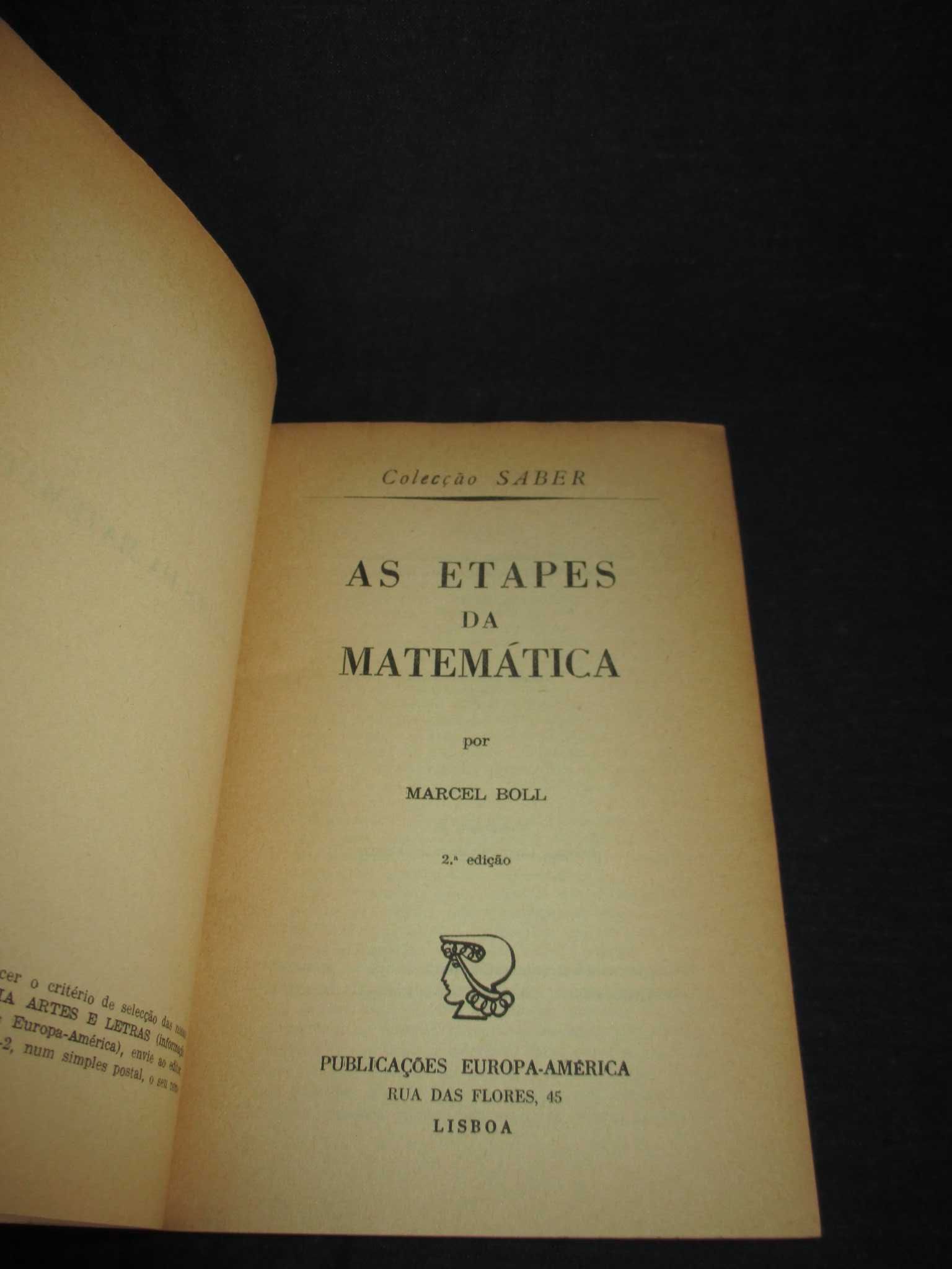 Livro As Etapes da Matemática Marcel Boll