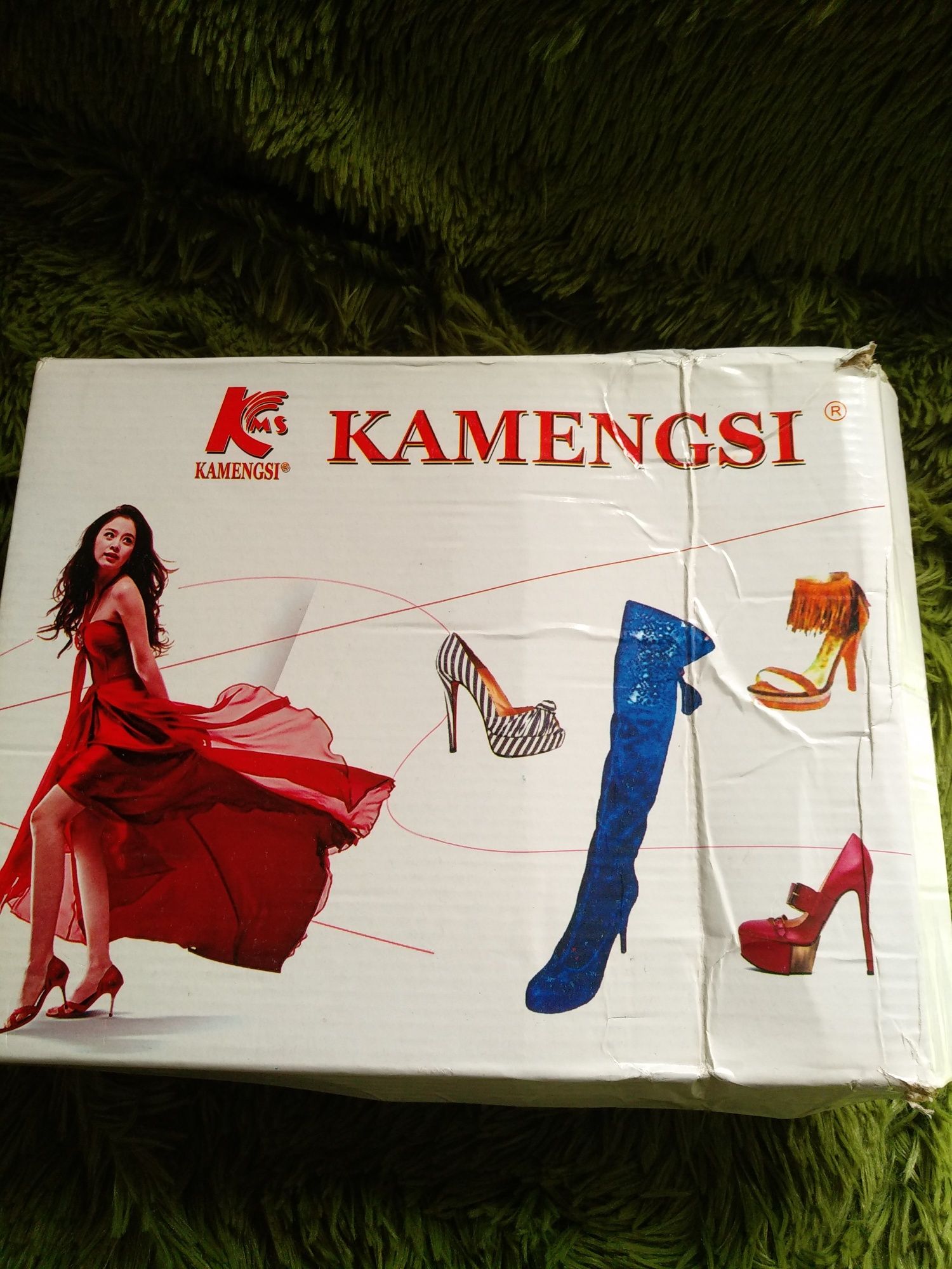 Туфли на высоком каблуке, типа "лабутены" замш р.38. бренд Kamengsi.