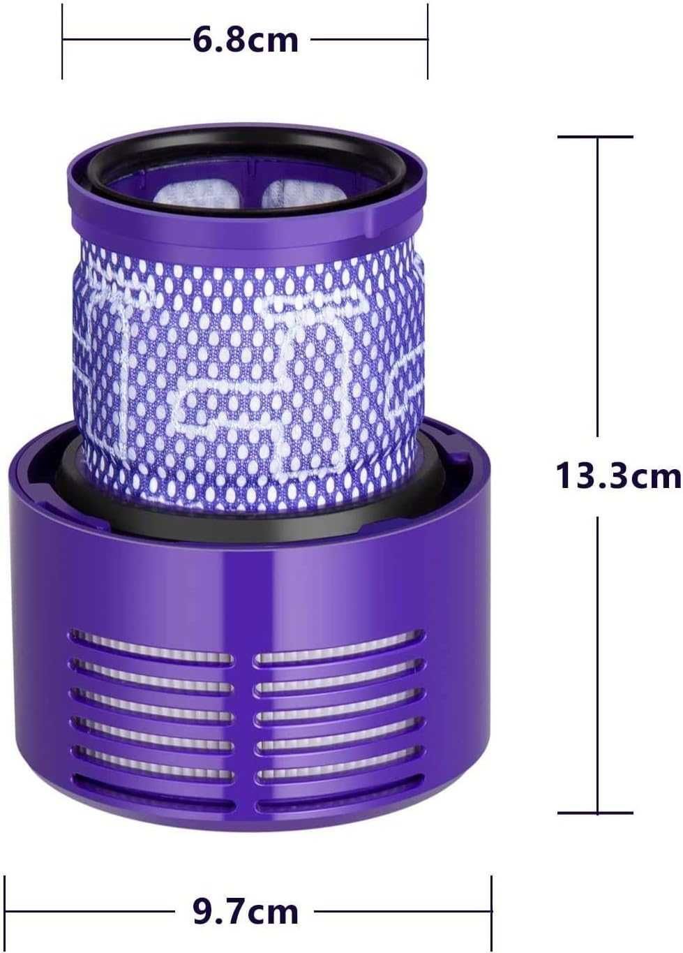 4-pak zmywalnych filtrów Hepa do odkurzacza  Dyson V10 SV12
