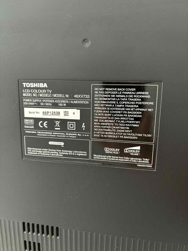 Telewizor LCD Toshiba 46 cali 100% sprawny