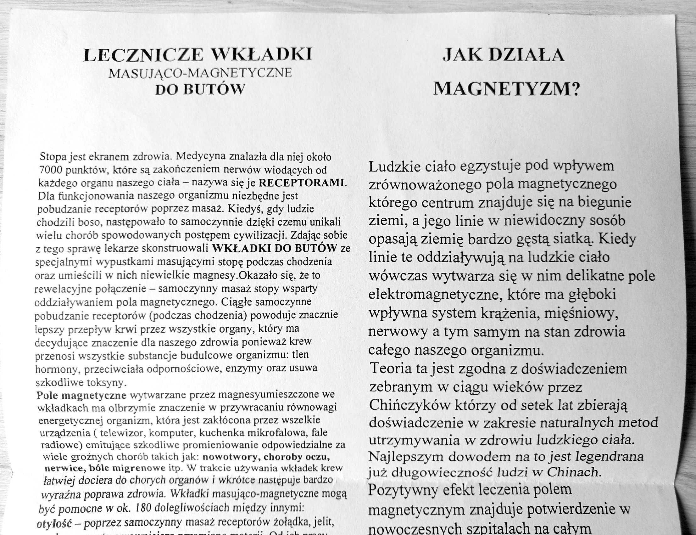 Niemieckie wkładki magnetyczne do butów, damskie