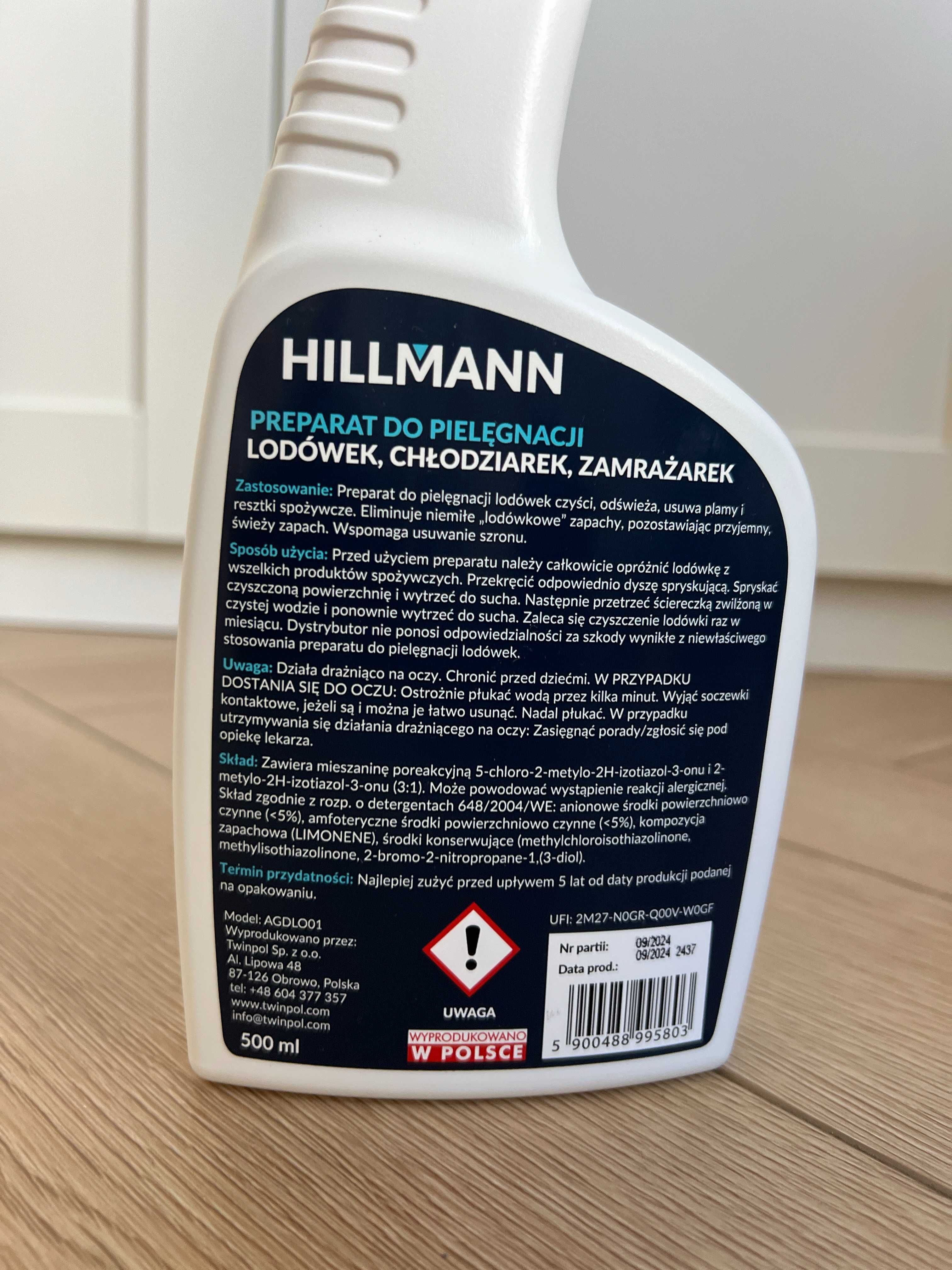 Nowy Hillmann preparat do pielęgnacji lodówek, chłodziarek, zamrażarek