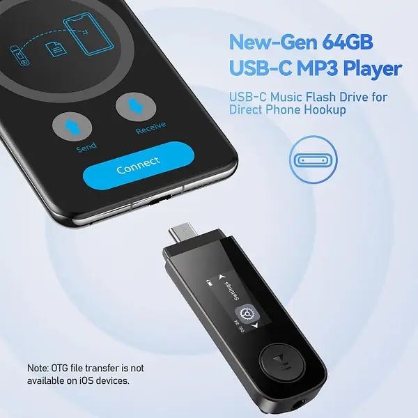 MP3-плеєр AGPTEK U5PL 2 в 1 з Bluetooth