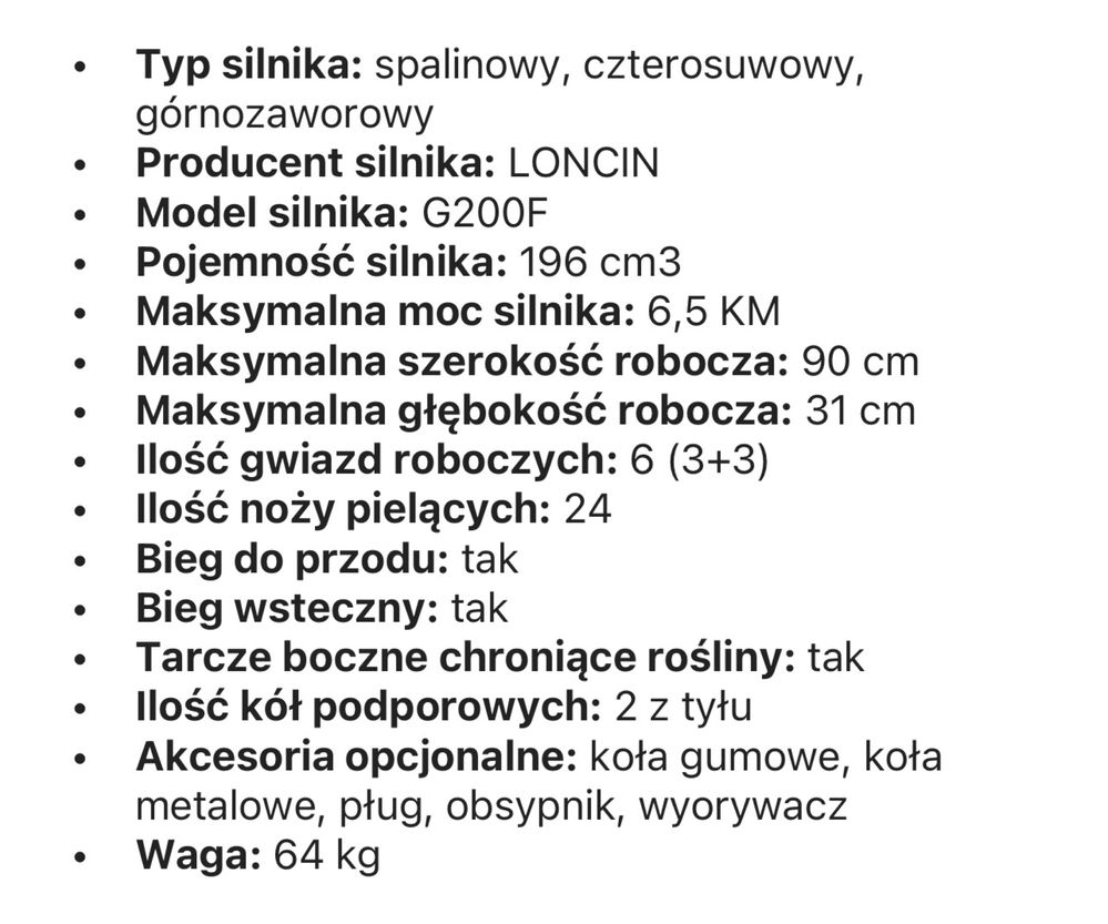 Glebogryzarka wynajem 120 zł.