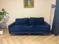 Sofa dwuosobowa granatowa