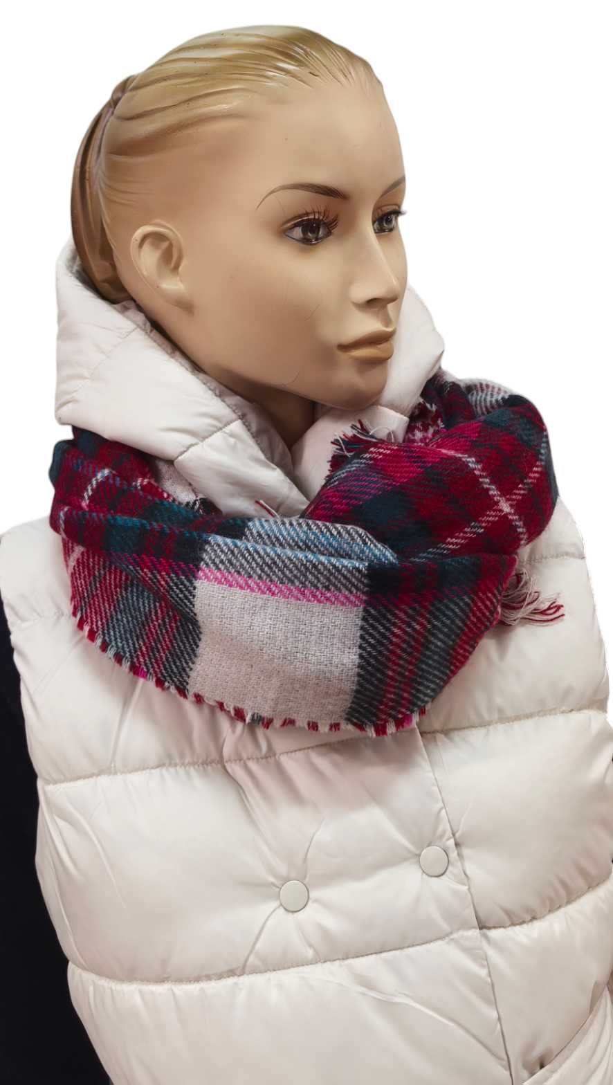 OVS szal damski chusta w kratę jesień / zima rozm. 65 X 185 cm