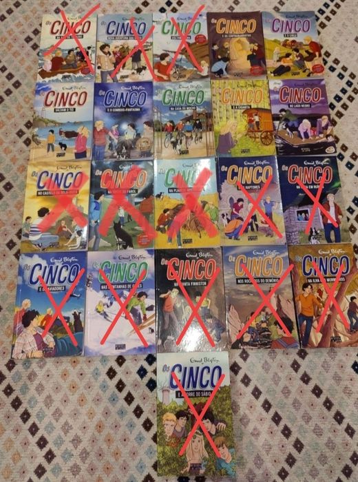 Livros "Os cinco" Enid Blyton