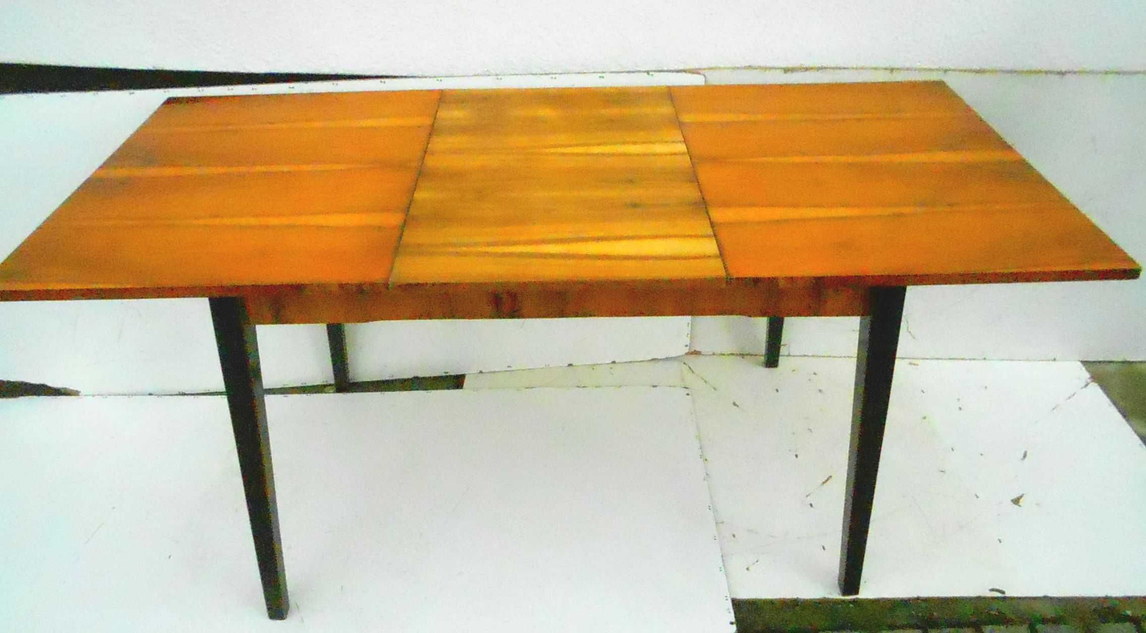 Stół drewniany rozkładany 165 SP Olesno, vintage, klasyczny design,60l