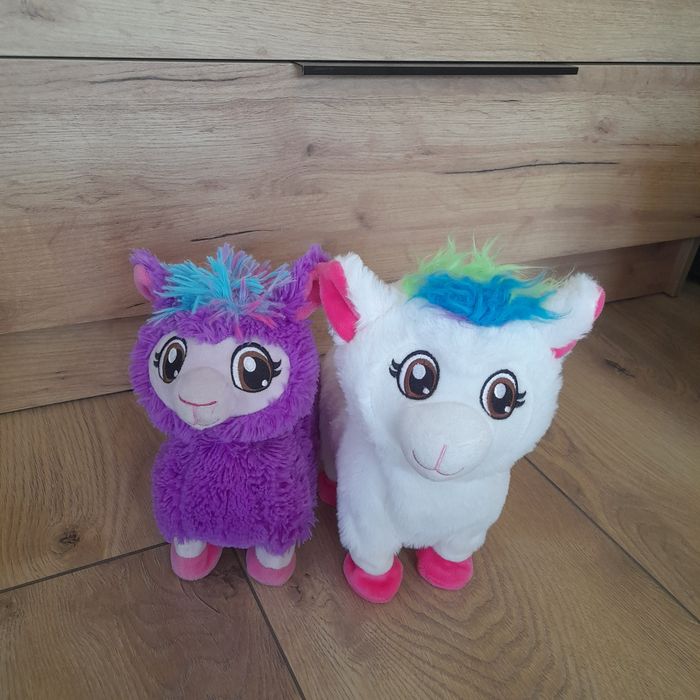 2x tańcząca lama: fioletowa, biała