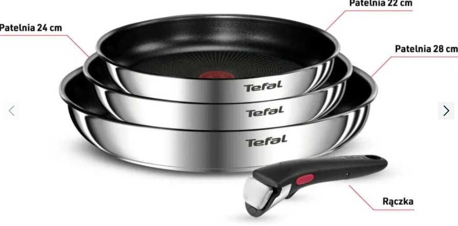 Zestaw Tefal Ingenio Emotion 4 elementy patelnie indukcja Jak nowy