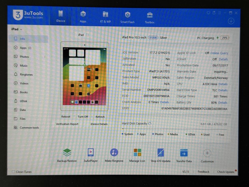 iPad Pro 10.5 (A1701) - 512GB - faktura VAT 23%