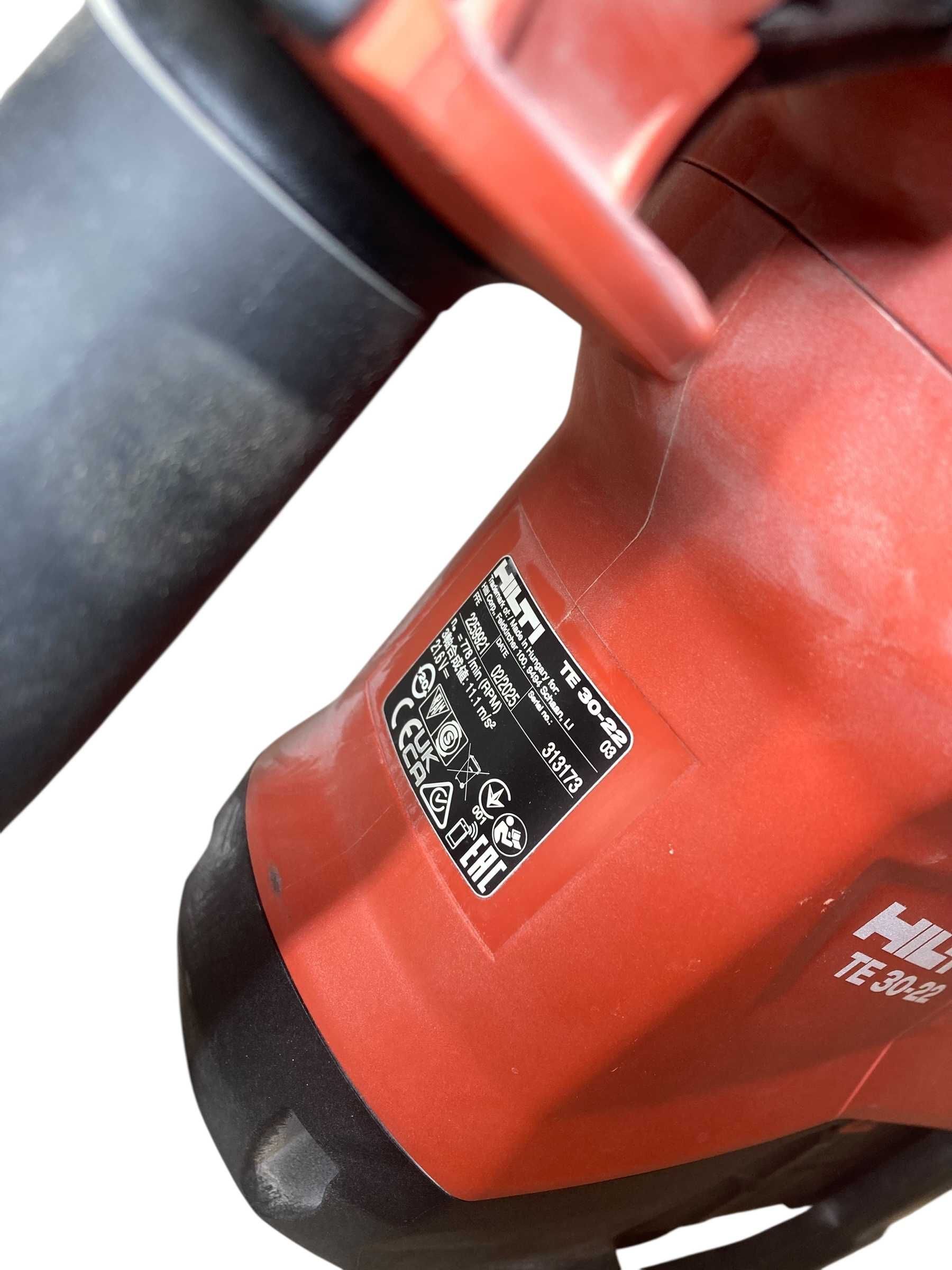 Akumulatorowa Młotowiertarka Hilti TE 30-22 Akumulator/Wiertła/FV.D.Z