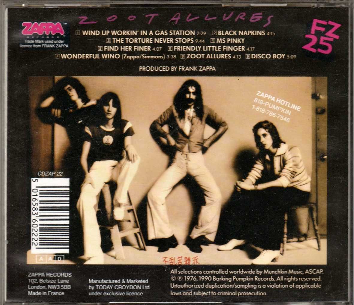CD Frank Zappa - Zoot Allures