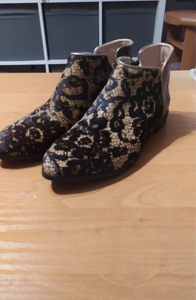 Skórzane botki jego Milano buty damskie
