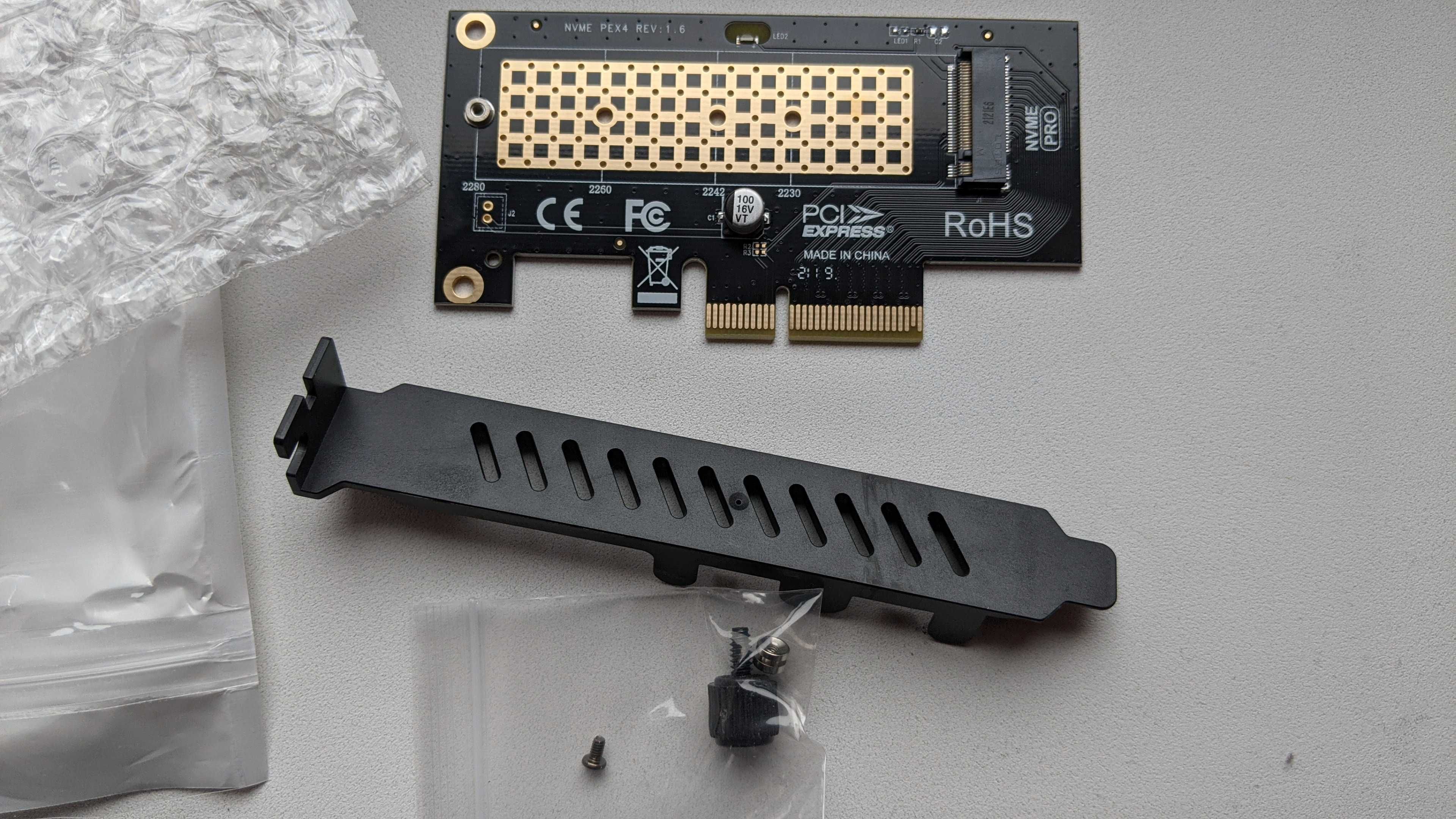 Адаптер  Pci Express 4.0 x4 на m.2 NVME