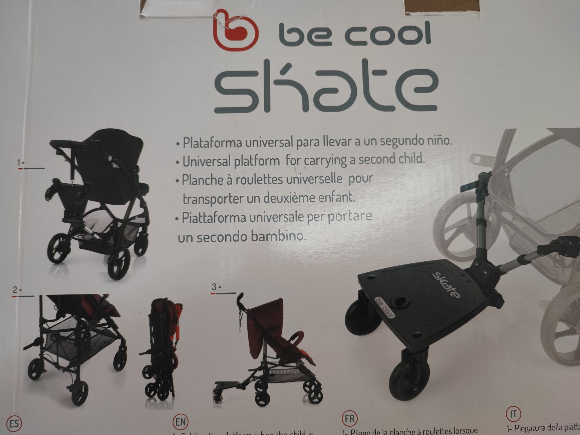 Skate be cool para carrinho de bebê