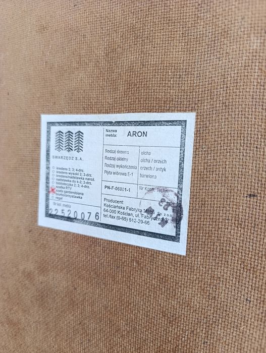 Meble Aron olcha/orzech