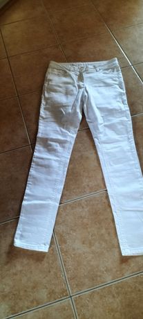 spodnie damskie białe jeansy