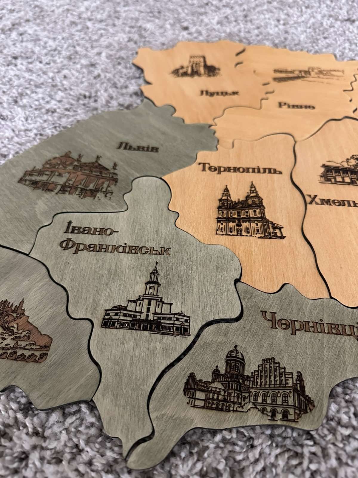 Карта України,Польщі пазл,коробки подарункові,ключниці,гравіювання