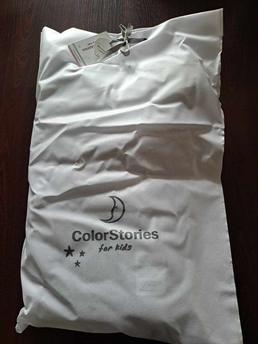 Rożek dla dzieci szary w gwiazdki wiązany ColorStories