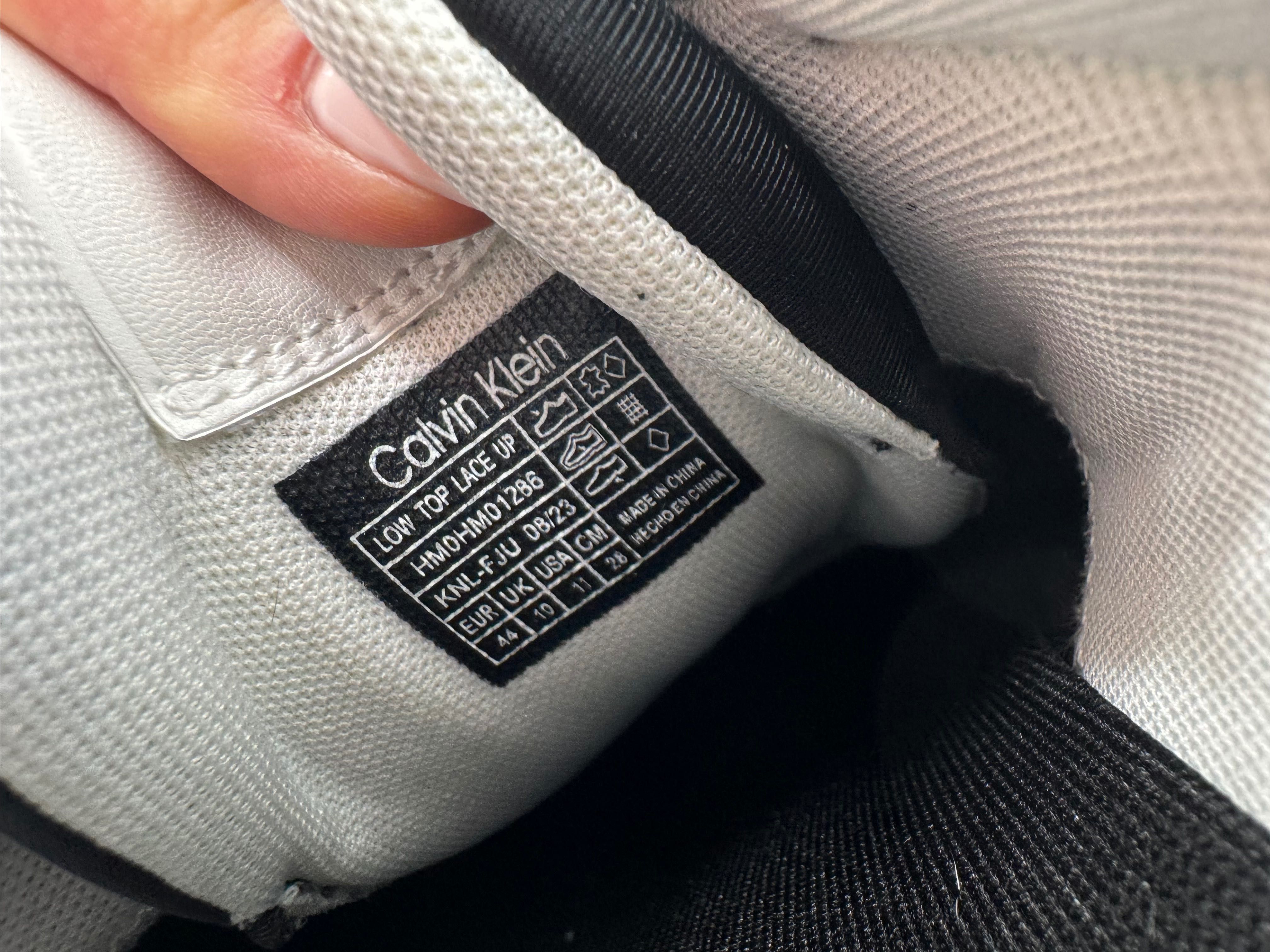 Calvin Klein sneakersy męskie czarne sportowe buty 44 skórzane