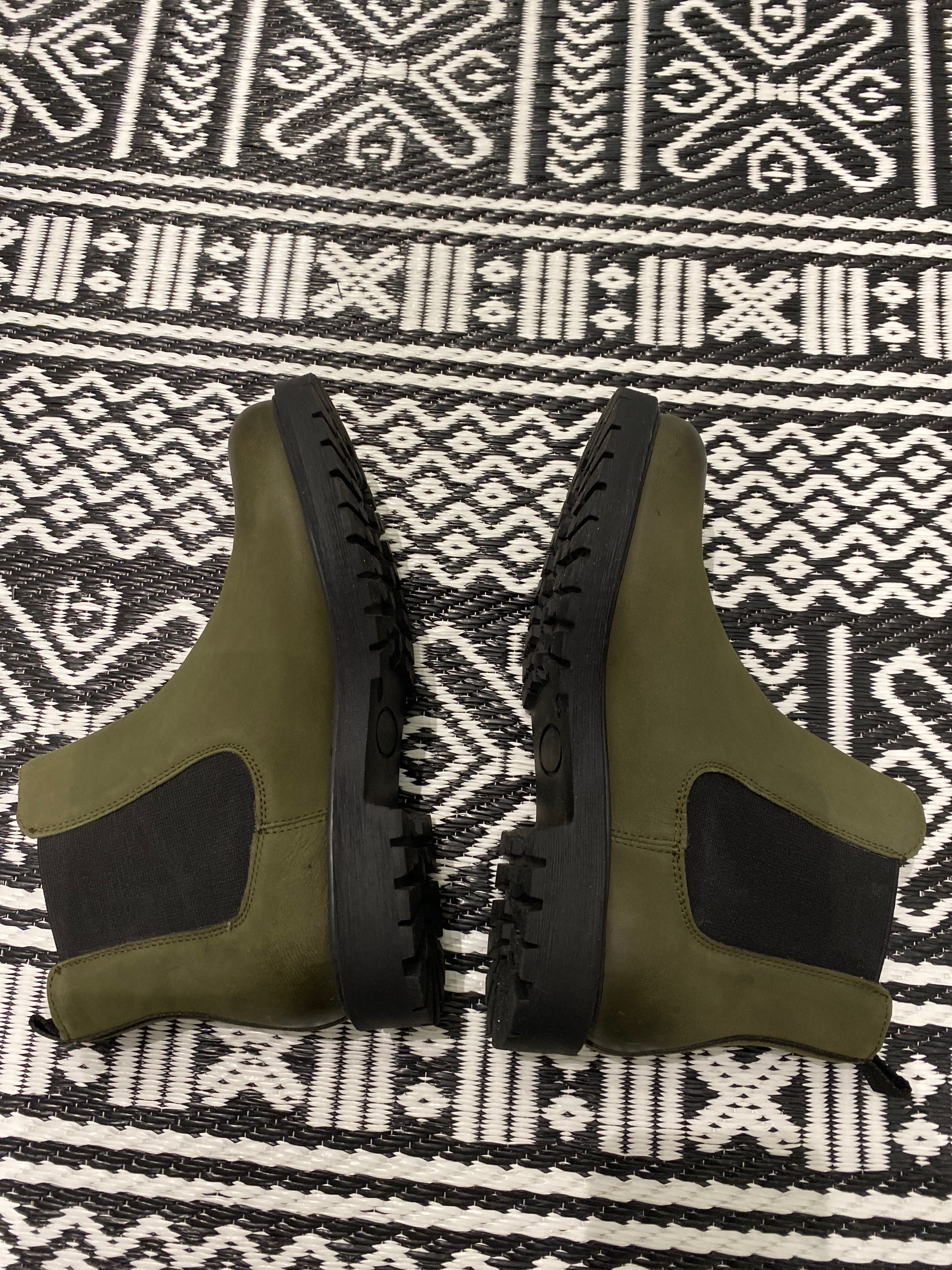 Buty botki/Sztyblety zielone