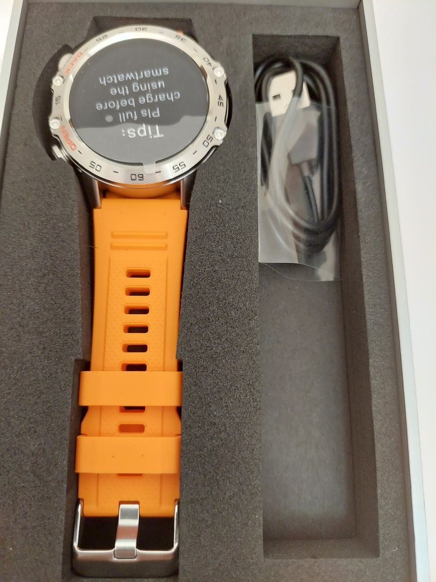 Smartwatch Novo  com bracelete laranja