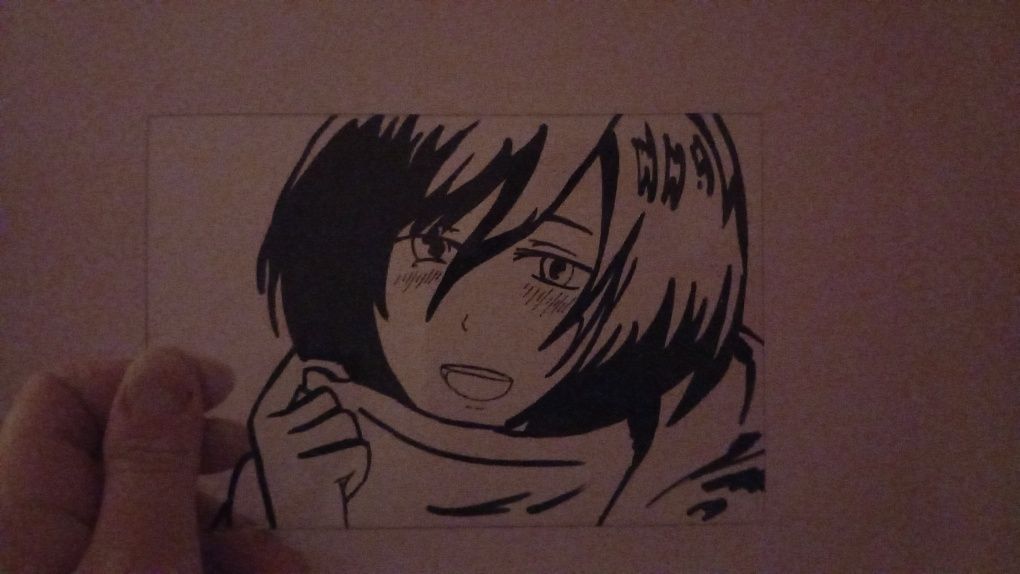 Mikasa Ackerman - Attack on Titan - Pintura em vidro personalizável