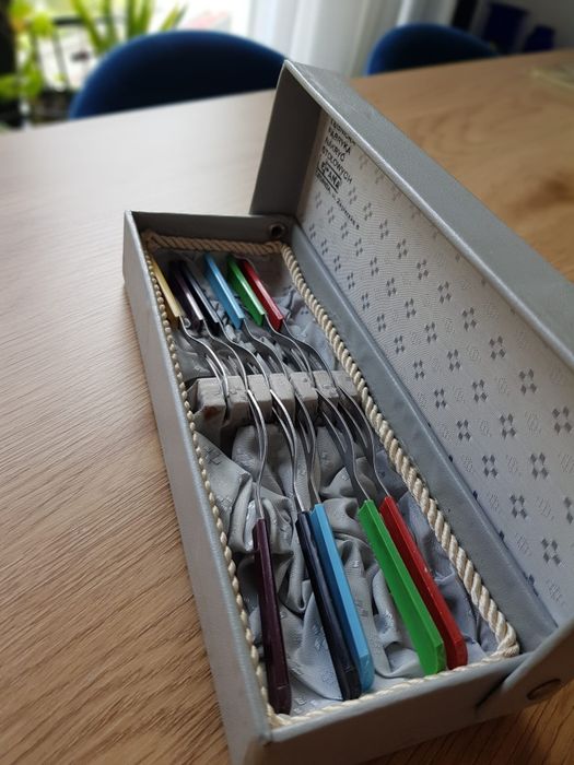 Stare sztućce widelczyki do zakąsek 11szt LEFANA