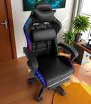 Геймерское Кресло с RGB Подсветкой, Компьютерное Кресло с подсветкой