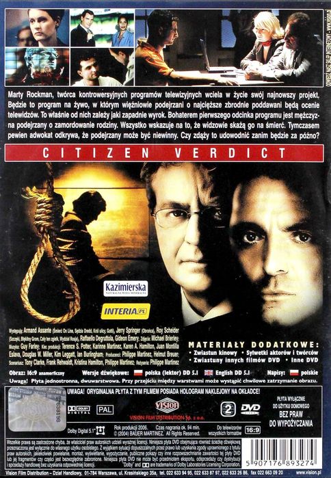 Granica Sprawiedliwości (Citizen Verdict) Dvd
