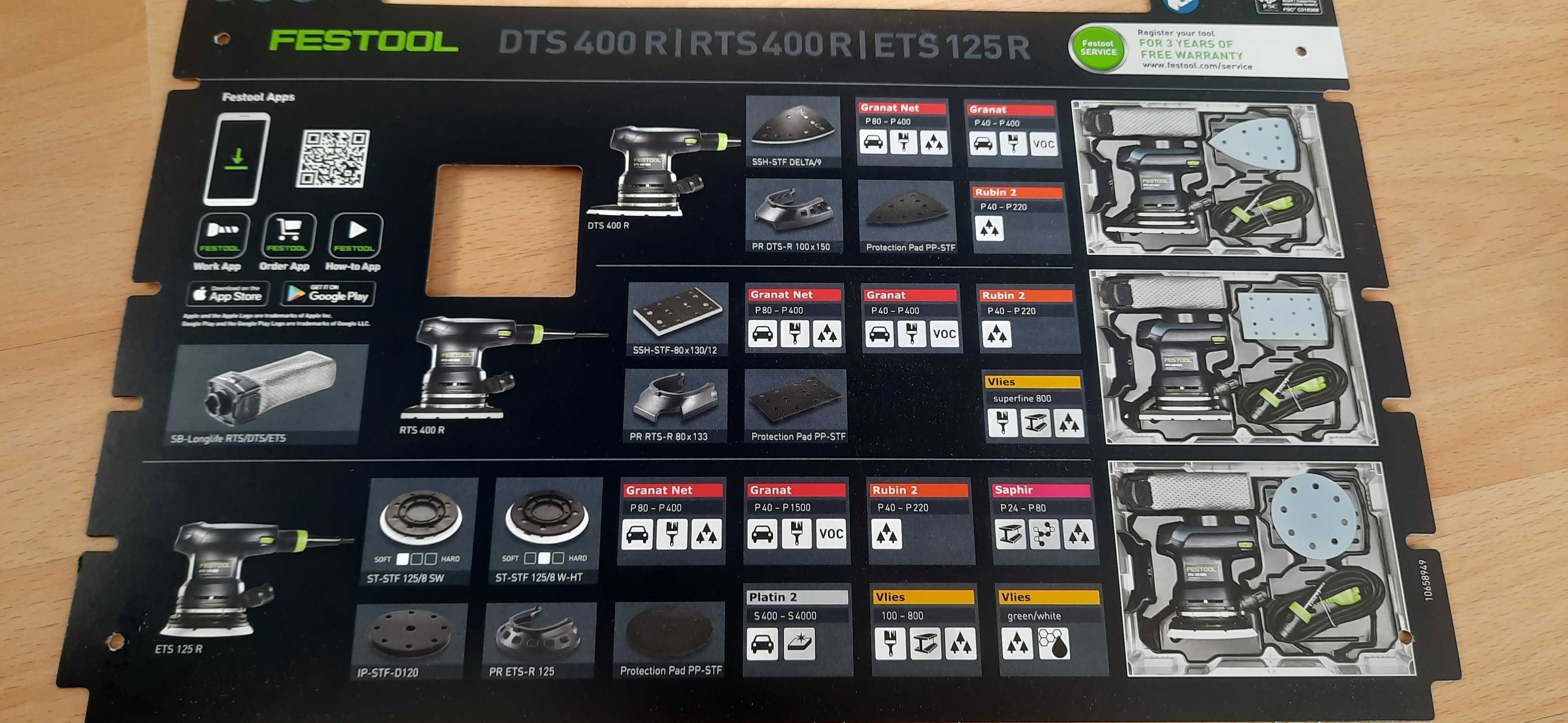 FESTOOL ogranicznik + uchwyt na worki filtrujące+instrukcja obsługi