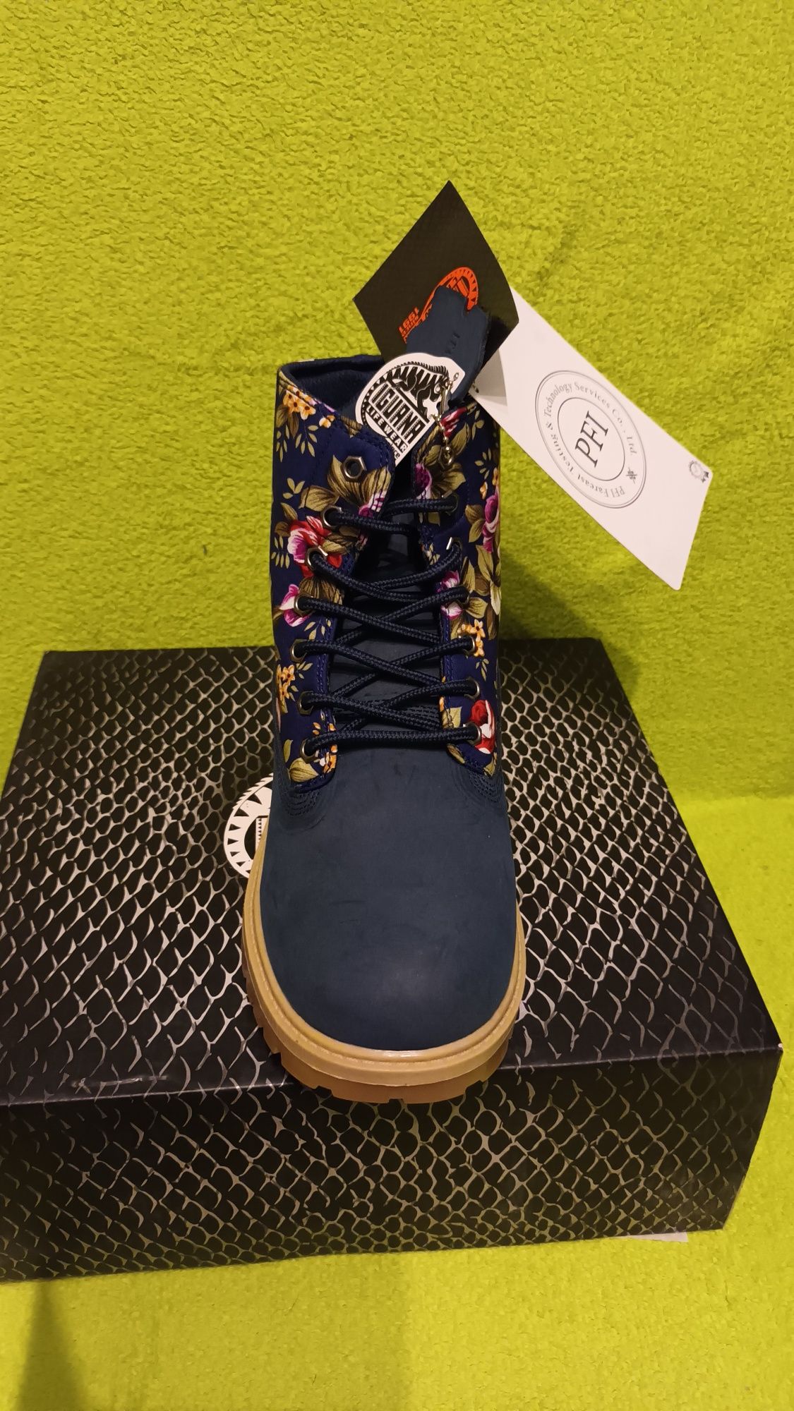 Damskie Buty Floretta Mid W 7165-Navy/Flower