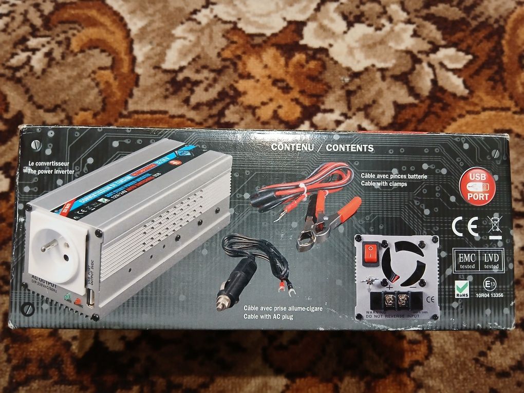 Преобразователь напряжения  12V-24V/ 220V 350w