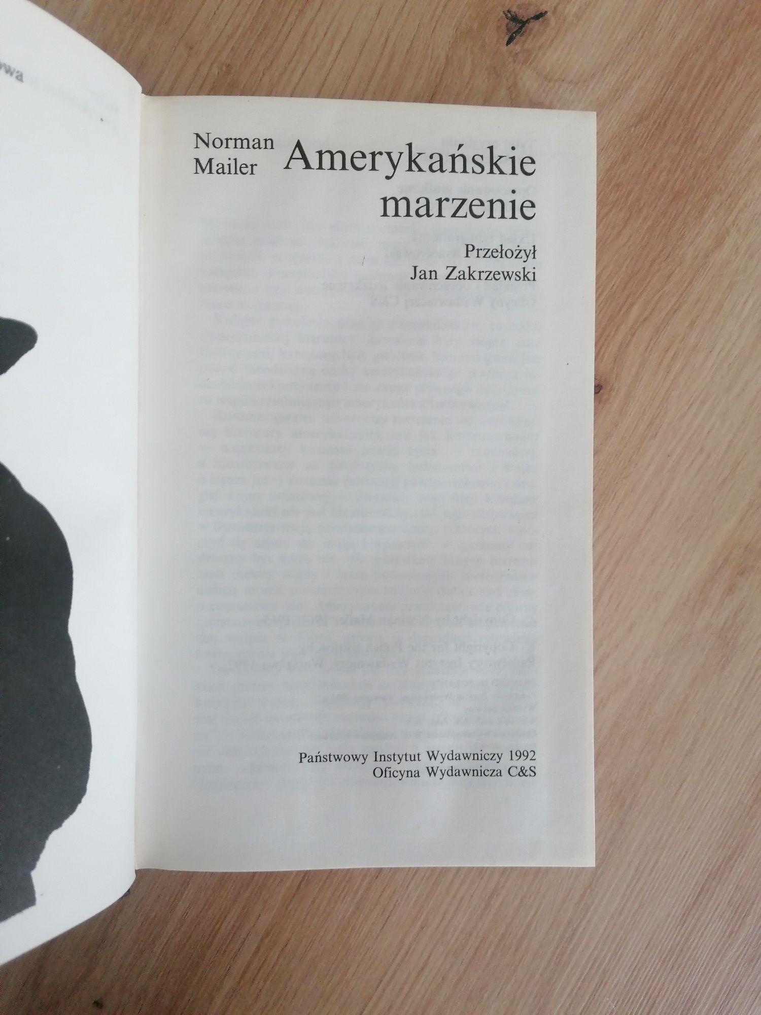 książka Amerykańskie marzenie Norman Mailer