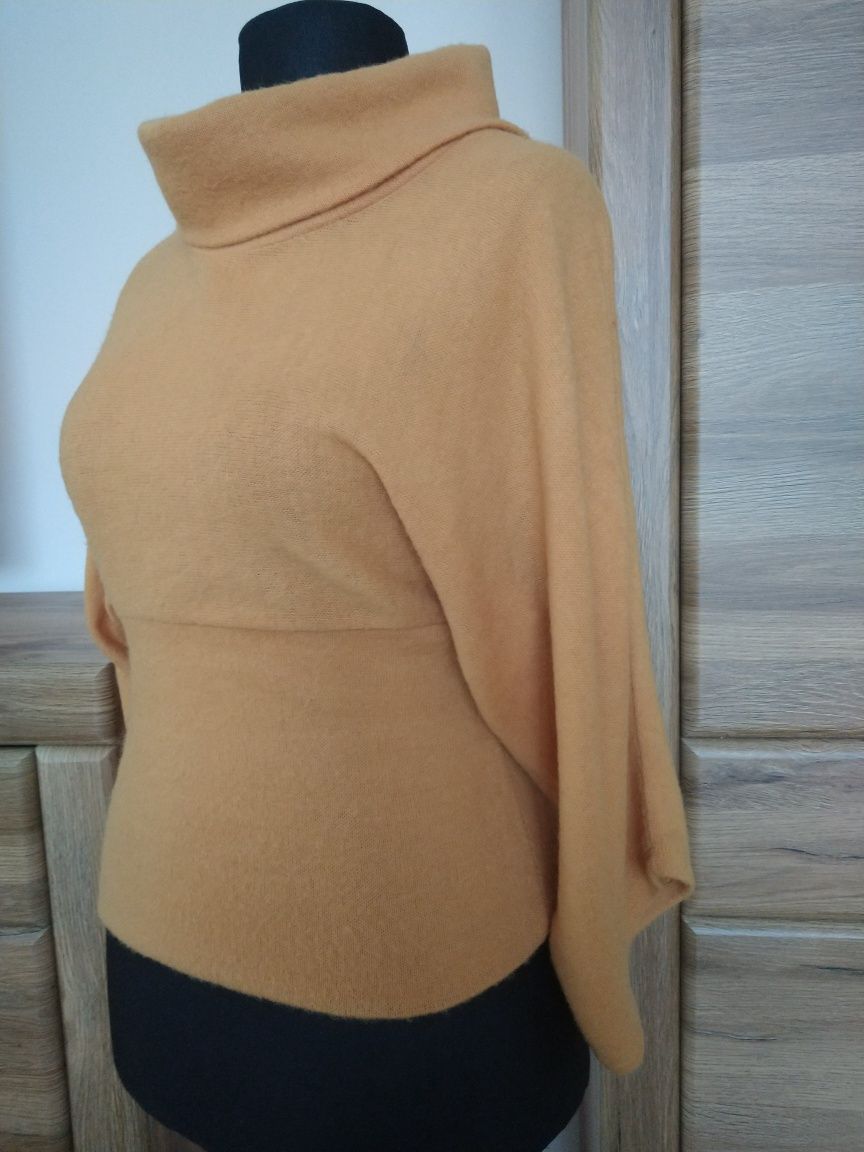 Sweter - bluzka damska w kolorze musztardowym  M