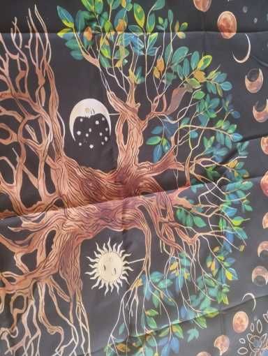 Drzewo życia i cykl księżyca gobelin