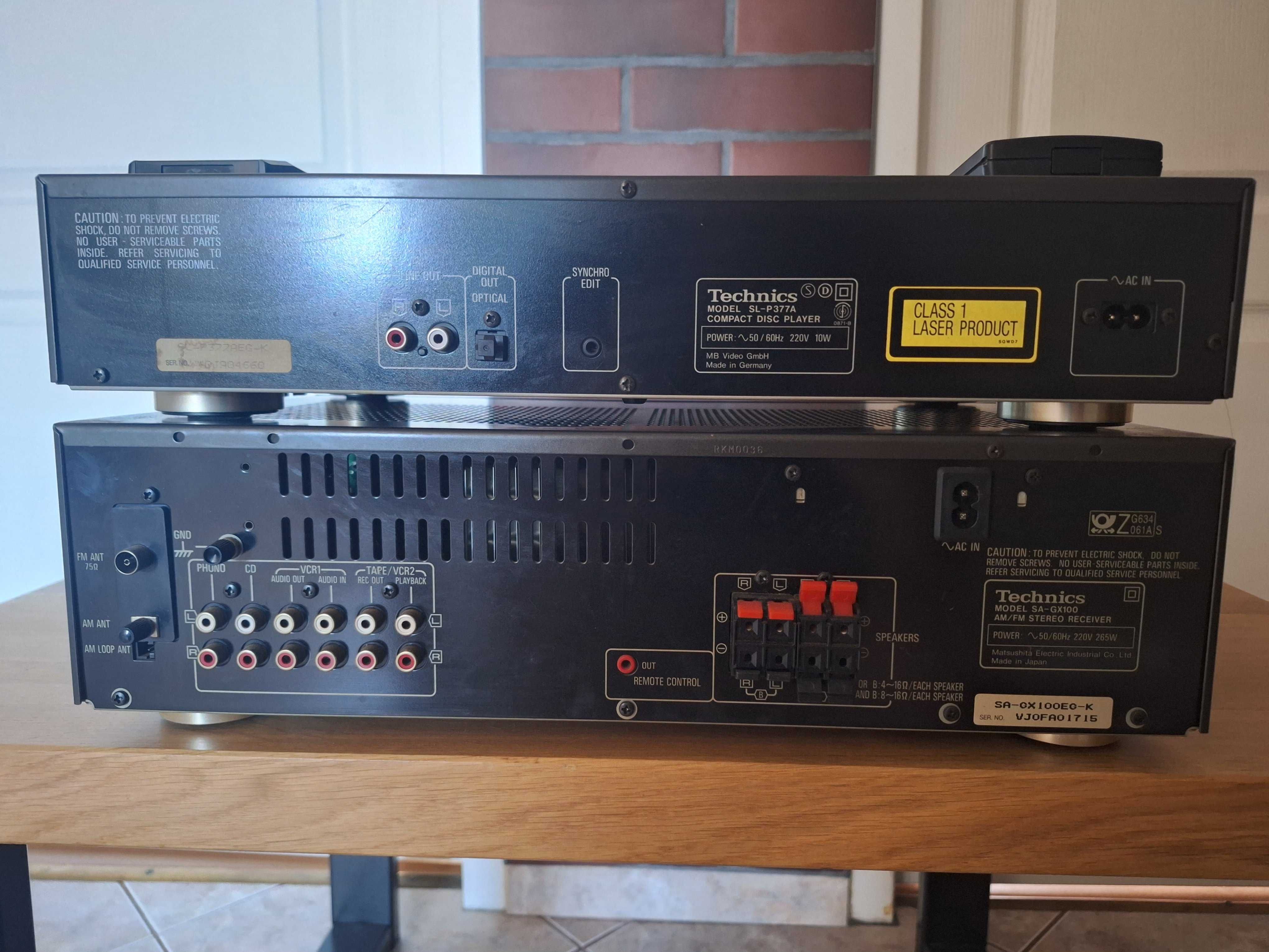 zestaw audio Technics sl-p377a i Technics sa gx100