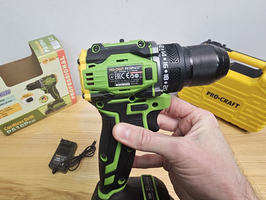 Бесщеточный Шуруповерт ProCraft PA18pro +акб 1шт+з.у +Кейс Гарантия 36
