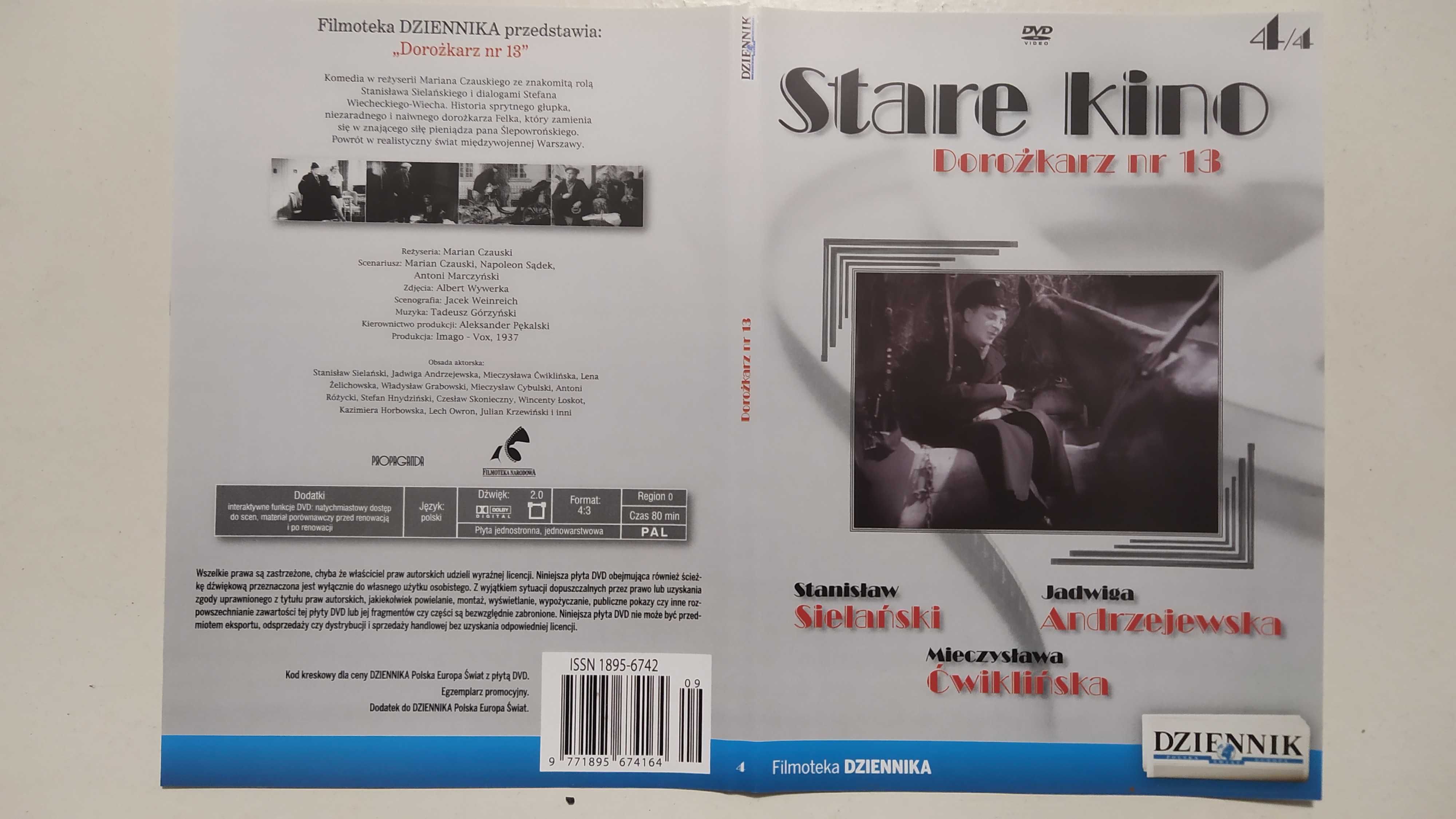 Stare kino 4/4 Dorożkarz nr 13 Sielański Ćwiklińska Andrzejewska