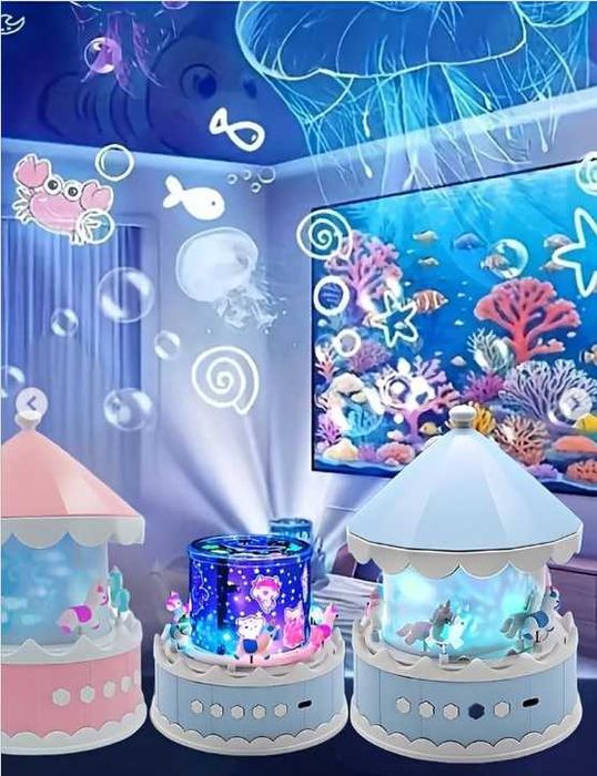 Проектор нічник USB + Пульт 21 слайд світильник зі змінними картинками