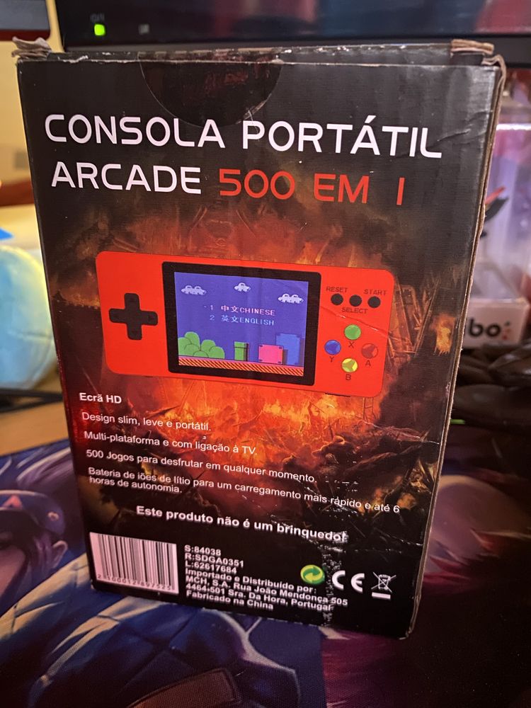 Consola Portatil Arcade 500 em 1