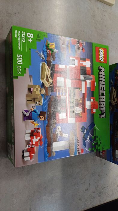 Nowy zestaw lego minecraft Dom grzybowej krowy.