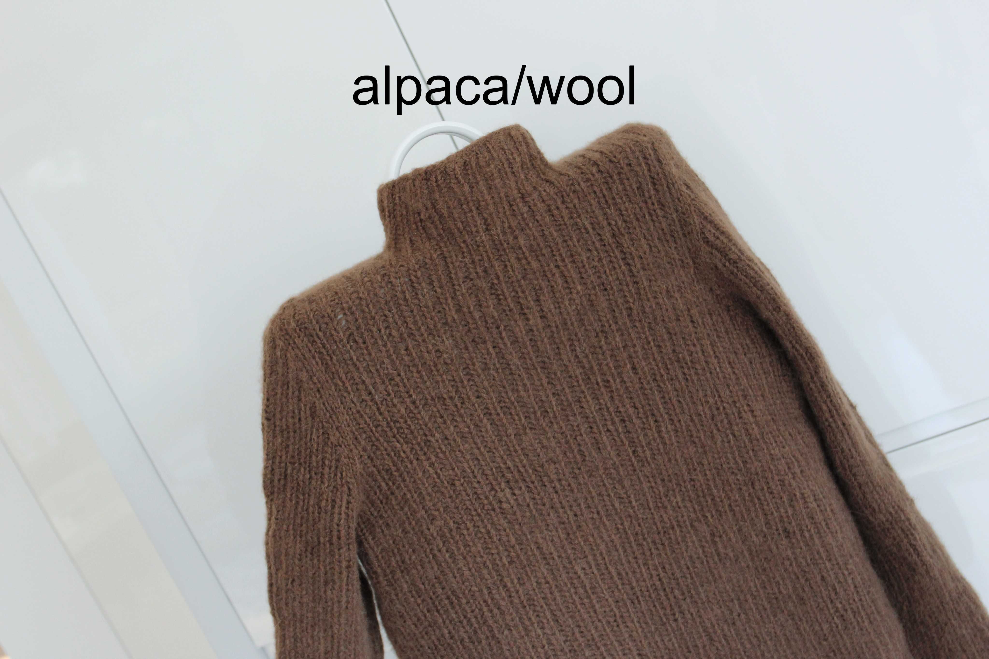 Alpaca , wełna, Hand made bez wad L/XL