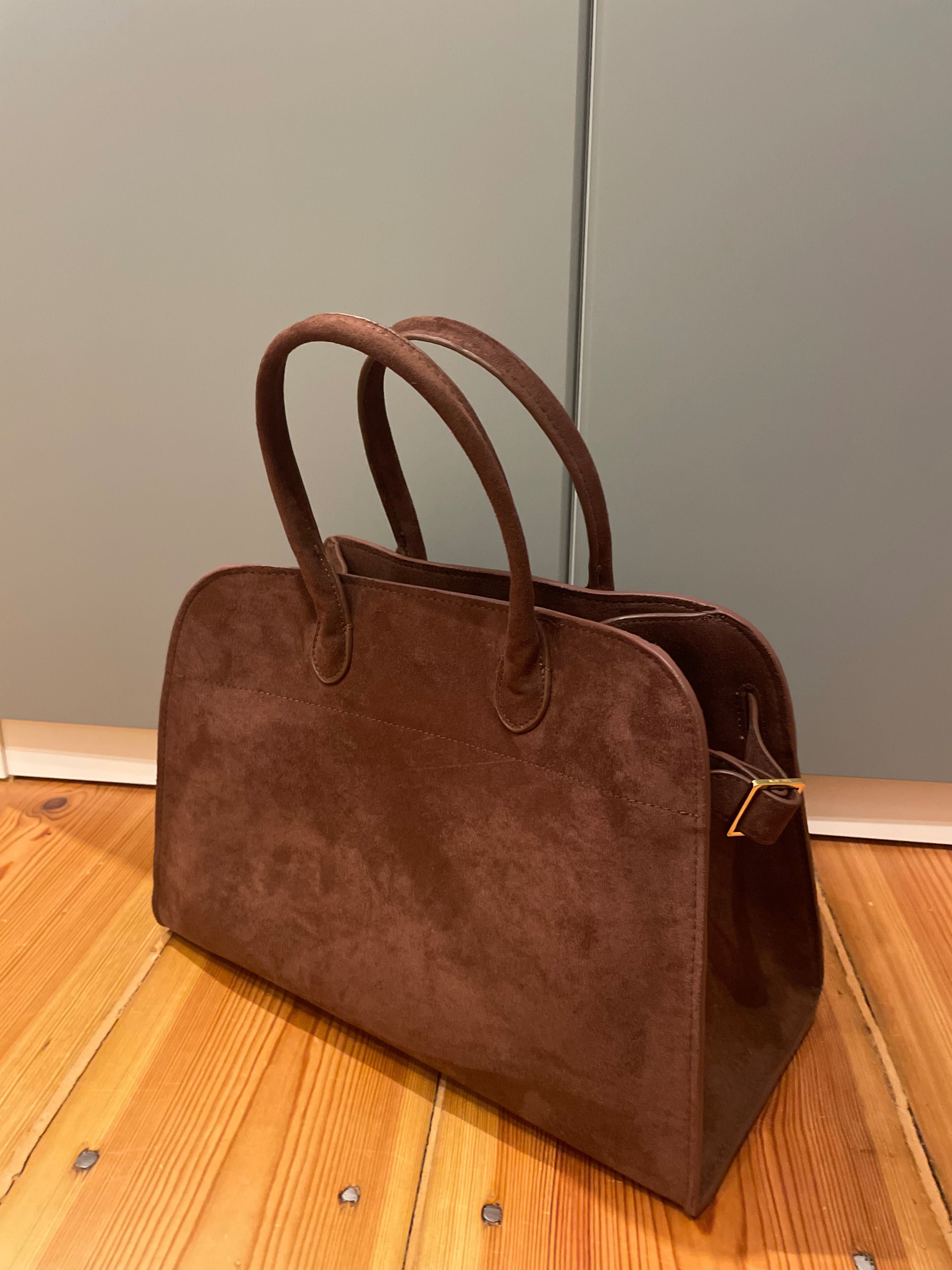 torba shopper kuferek the row brązowa