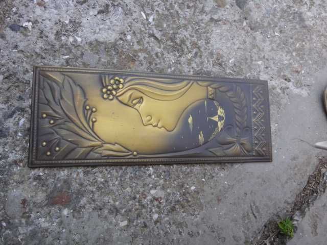 Жестяная картина ссср Мальчик Конь Девушка