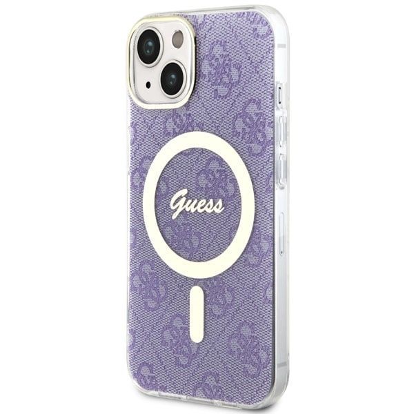 Etui Guess 4G MagSafe dla iPhone 14/15/13 6.1" - Purpurowe