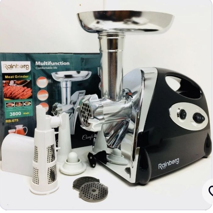 Німецька м',ясорубка 3 в 1 .Єлектром'ясорубка Rainderg -675 на 3800вт.